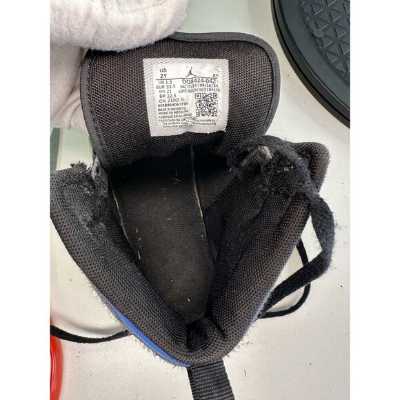 Nike Air Jordan 1 Mid Shoes "Royal Blue" Black White DQ8424-042 Size 2Y Youth - Picture 8 of 10